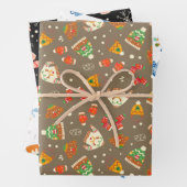 Ugly Sweater Cozy kerstset van 3 Inpakpapier Vel (In situ)