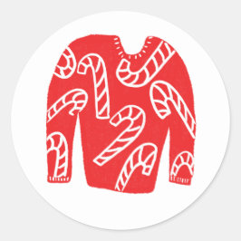 Ugly Sweater CUSTOM Vakantie Kerstmis Ronde Sticker