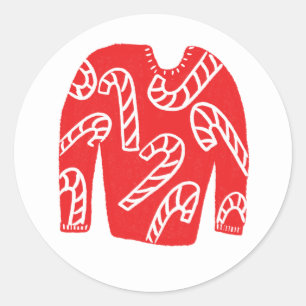 Ugly Sweater CUSTOM Vakantie Kerstmis Ronde Sticker