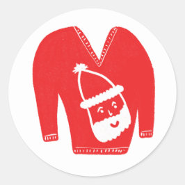 Ugly Sweater CUSTOM Vakantie Kerstmis Ronde Sticker