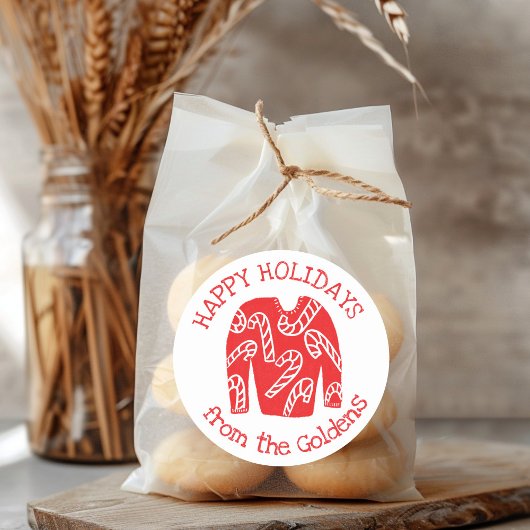 Ugly Sweater CUSTOM Vakantie Kerstmis Ronde Sticker