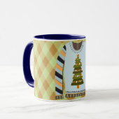 Ugly Sweater Cute in Green and Blue Mug Mok (Voorkant links)