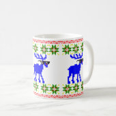 Ugly Sweater (Deal With It) Reindeer Christmas Koffiemok (Voorkant rechts)