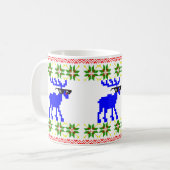 Ugly Sweater (Deal With It) Reindeer Christmas Koffiemok (Voorkant links)