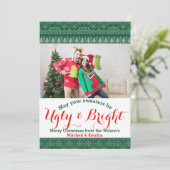 Ugly Sweater Feestdagenkaart (Staand voorkant)