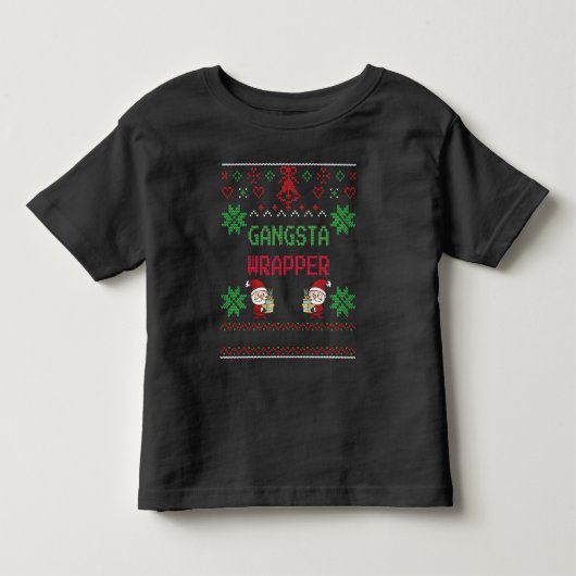 Ugly Sweater - Gangsta Wrapper - kerstcadeau Kinder Shirts (Voorkant)