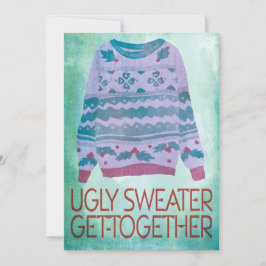 Ugly Sweater Get Together Holiday Party Kaart