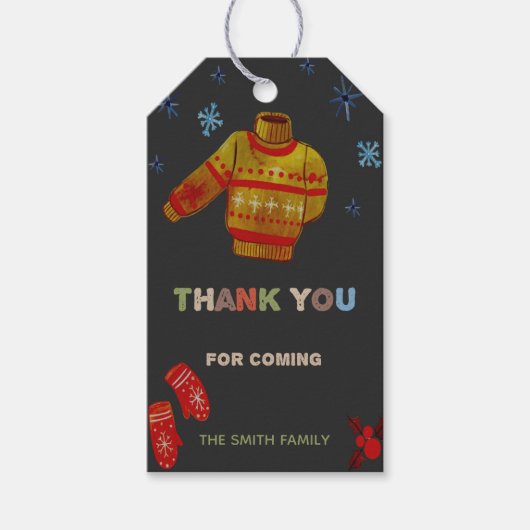 Ugly Sweater Gift Labels Cadeaulabel (Voorkant)