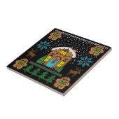 Ugly Sweater Gingerbrood House Mannen Tegeltje (Zijkant)