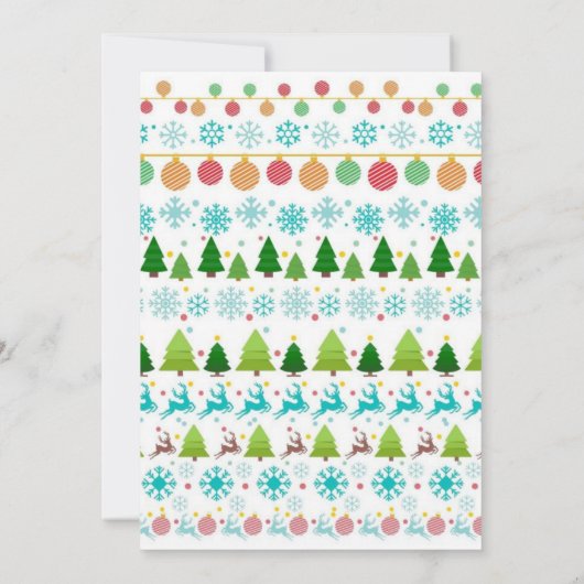 Ugly Sweater Green Chalkboard kerstparty Kaart (Achterkant)