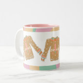 Ugly Sweater Groovy Kerstroze Earthy Tweekleurige Koffiemok (Voorkant links)