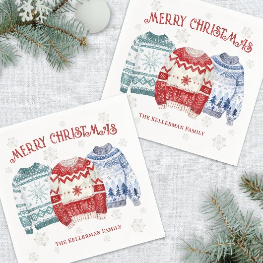 Ugly Sweater Holiday Christmas Party Servet