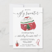 Ugly Sweater Holiday Kerstparty Kaart (Voorkant)