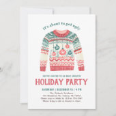 Ugly Sweater Holiday Kerstparty Kaart (Voorkant)