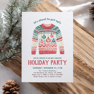 Ugly Sweater Holiday Kerstparty Kaart
