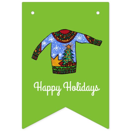 Ugly Sweater Holiday Party Banner (Tweede vlag)