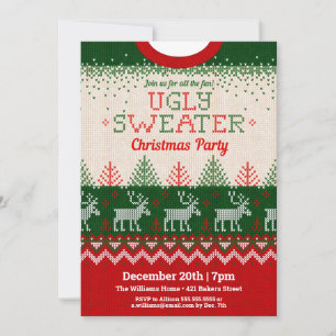 Ugly Sweater Holiday Party Invitation Feestdagenkaart