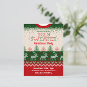 Ugly Sweater Holiday Party Invitation Feestdagenkaart (Staand voorkant)