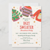 Ugly Sweater Holiday Party Invitation Kaart (Voorkant)