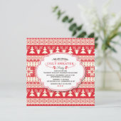 Ugly Sweater Holiday Party Invitation Kaart (Staand voorkant)