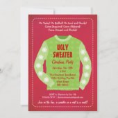 Ugly Sweater Holiday Party Invitation Kaart (Voorkant)