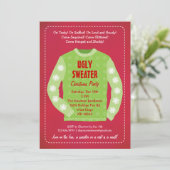 Ugly Sweater Holiday Party Invitation Kaart (Staand voorkant)