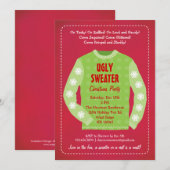 Ugly Sweater Holiday Party Invitation Kaart (Voorkant / Achterkant)