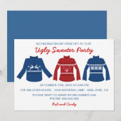 Ugly Sweater Holiday Party Invitation Kaart (Voorkant / Achterkant)