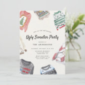 Ugly Sweater Holiday Party Kaart (Staand voorkant)