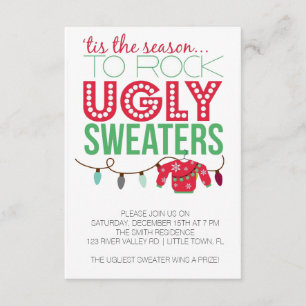 Ugly Sweater Holiday Party Kaart
