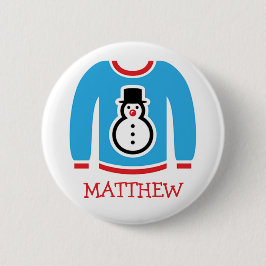 Ugly Sweater Holiday Party Name Tags Ronde Button 5,7 Cm