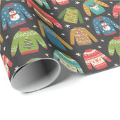 Ugly Sweater Holiday Pattern Cadeaupapier (Rol Hoek)