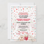 Ugly Sweater Hot Chocolate Christmas Party Kaart (Achterkant)