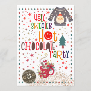 Ugly Sweater Hot Chocolate-kerstfeest Kaart