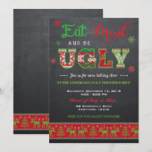 Ugly Sweater Invitation / Ugly Sweater Invite Kaart (Voorkant / Achterkant)