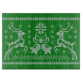 Ugly sweater jingle bells Christmas deers green  Snijplank (Voorkant)