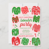 UGLY SWEATER Kerstfeest Schattige Custom Kaart (Voorkant)