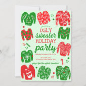 UGLY SWEATER Kerstfeest Schattige Custom Kaart (Voorkant)