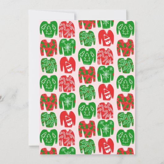 UGLY SWEATER Kerstfeest Schattige Custom Kaart (Achterkant)