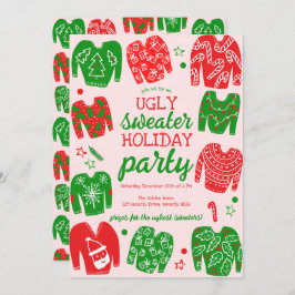 UGLY SWEATER Kerstfeest Schattige Custom Kaart