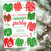 UGLY SWEATER Kerstfeest Schattige Custom Kaart