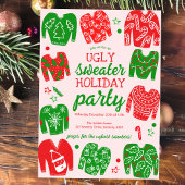 UGLY SWEATER Kerstfeest Schattige Custom Kaart