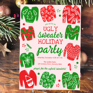 UGLY SWEATER Kerstfeest Schattige Custom Kaart