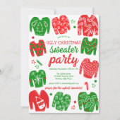 UGLY SWEATER Kerstfeest Schattige Custom Kaart (Voorkant)