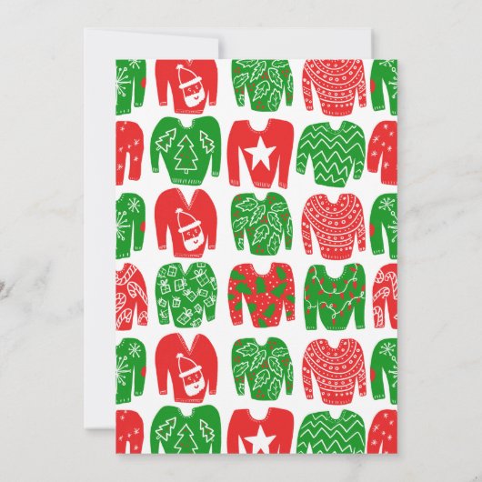 UGLY SWEATER Kerstfeest Schattige Custom Kaart (Achterkant)