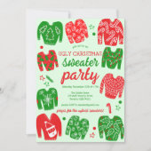UGLY SWEATER Kerstfeest Schattige Custom Kaart (Voorkant)