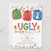 Ugly Sweater Kerstfeest Tacky Vest Vakantie Kaart (Voorkant)