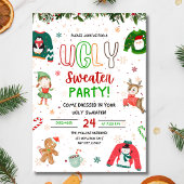 Ugly Sweater Kerstfeest Uitnodiging, Kerstmis