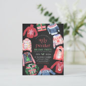 Ugly Sweater | kerstfeestdag in Chalkboard (Staand voorkant)