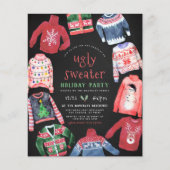 Ugly Sweater | kerstfeestdag in Chalkboard (Voorkant)
